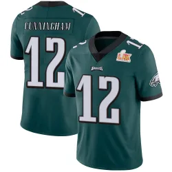 Men's Randall Cunningham Philadelphia Eagles No.12 Limited Midnight Team Color Vapor Untouchable Super Bowl LIX Jersey - Green