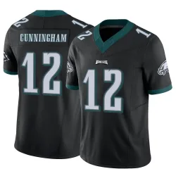 Men's Randall Cunningham Philadelphia Eagles No.12 Limited Vapor F.U.S.E. Jersey - Black