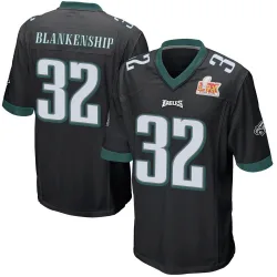 Men's Reed Blankenship Philadelphia Eagles No.32 Game Alternate Super Bowl LIX Jersey - Black