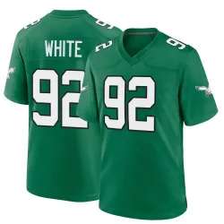 Men's Reggie White Philadelphia Eagles No.92 Game Kelly Alternate Jersey - Green