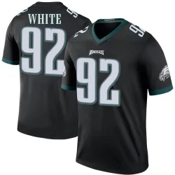 Men's Reggie White Philadelphia Eagles No.92 Legend Color Rush Jersey - Black