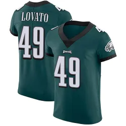 Men's Rick Lovato Philadelphia Eagles No.49 Elite Midnight Team Color Vapor Untouchable Jersey - Green