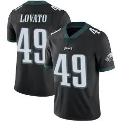 Men's Rick Lovato Philadelphia Eagles No.49 Limited Alternate Vapor Untouchable Jersey - Black