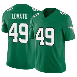 Men's Rick Lovato Philadelphia Eagles No.49 Limited Kelly Alternate Vapor F.U.S.E. Jersey - Green