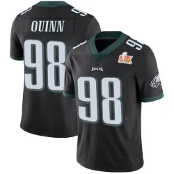 Men's Robert Quinn Philadelphia Eagles No.98 Limited Alternate Vapor Untouchable Super Bowl LIX Jersey - Black
