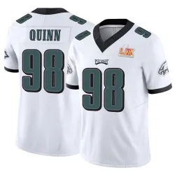Men's Robert Quinn Philadelphia Eagles No.98 Limited Vapor F.U.S.E. Super Bowl LIX Jersey - White