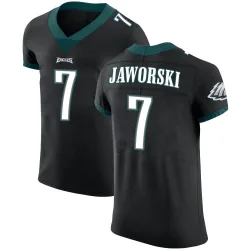 Men's Ron Jaworski Philadelphia Eagles No.7 Elite Alternate Vapor Untouchable Jersey - Black