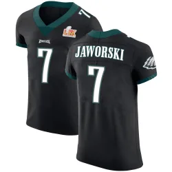Men's Ron Jaworski Philadelphia Eagles No.7 Elite Alternate Vapor Untouchable Super Bowl LIX Jersey - Black