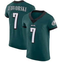 Men's Ron Jaworski Philadelphia Eagles No.7 Elite Midnight Team Color Vapor Untouchable Jersey - Green