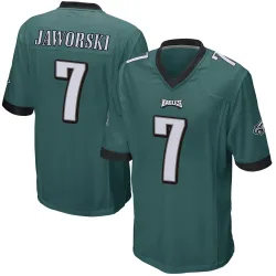 Men's Ron Jaworski Philadelphia Eagles No.7 Game Team Color Jersey - Green