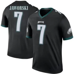 Men's Ron Jaworski Philadelphia Eagles No.7 Legend Color Rush Jersey - Black