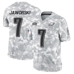 Men's Ron Jaworski Philadelphia Eagles No.7 Limited 2024 Salute to Service Jersey - Arctic Camo