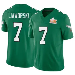 Men's Ron Jaworski Philadelphia Eagles No.7 Limited Kelly Alternate Vapor F.U.S.E. Super Bowl LIX Jersey - Green