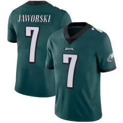 Men's Ron Jaworski Philadelphia Eagles No.7 Limited Midnight Team Color Vapor Untouchable Jersey - Green
