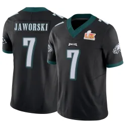 Men's Ron Jaworski Philadelphia Eagles No.7 Limited Vapor F.U.S.E. Super Bowl LIX Jersey - Black