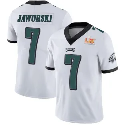 Men's Ron Jaworski Philadelphia Eagles No.7 Limited Vapor Untouchable Super Bowl LIX Jersey - White