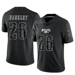 Men's Saquon Barkley Philadelphia Eagles No.26 Limited Reflective Jersey - Black