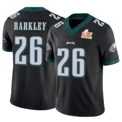 Men's Saquon Barkley Philadelphia Eagles No.26 Limited Vapor F.U.S.E. Super Bowl LIX Jersey - Black