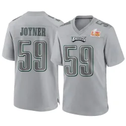 Men's Seth Joyner Philadelphia Eagles No.59 Game Atmosphere Fashion Super Bowl LIX Jersey - Gray