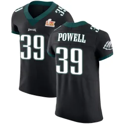 Men's ShunDerrick Powell Philadelphia Eagles No.39 Elite Alternate Vapor Untouchable Super Bowl LIX Jersey - Black