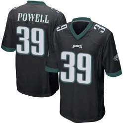 Men's ShunDerrick Powell Philadelphia Eagles No.39 Game Alternate Jersey - Black