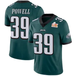 Men's ShunDerrick Powell Philadelphia Eagles No.39 Limited Midnight Team Color Vapor Untouchable Super Bowl LIX Jersey - Green