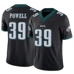 Men's ShunDerrick Powell Philadelphia Eagles No.39 Limited Vapor F.U.S.E. Jersey - Black