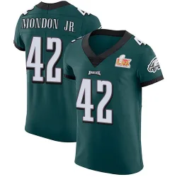 Men's Smael Mondon Jr. Philadelphia Eagles No.42 Elite Midnight Team Color Vapor Untouchable Super Bowl LIX Jersey - Green