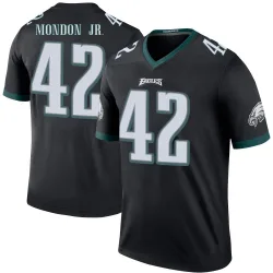 Men's Smael Mondon Jr. Philadelphia Eagles No.42 Legend Color Rush Jersey - Black