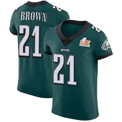 Men's Sydney Brown Philadelphia Eagles No.21 Elite Midnight Team Color Vapor Untouchable Super Bowl LIX Jersey - Green