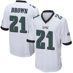 Men's Sydney Brown Philadelphia Eagles No.21 Game Jersey - White