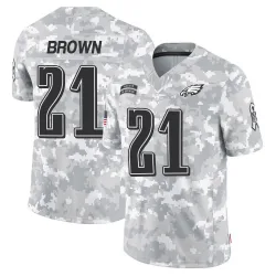 Men's Sydney Brown Philadelphia Eagles No.21 Limited 2024 Salute to Service Jersey - Arctic Camo