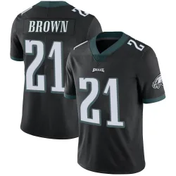 Men's Sydney Brown Philadelphia Eagles No.21 Limited Alternate Vapor Untouchable Jersey - Black