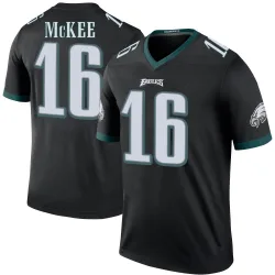 Men's Tanner McKee Philadelphia Eagles No.16 Legend Color Rush Jersey - Black