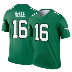 Men's Tanner McKee Philadelphia Eagles No.16 Legend Kelly Alternate Jersey - Green