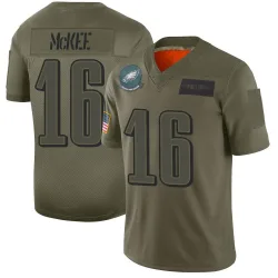 Men's Tanner McKee Philadelphia Eagles No.16 Limited 2019 Salute to Service Jersey - Camo