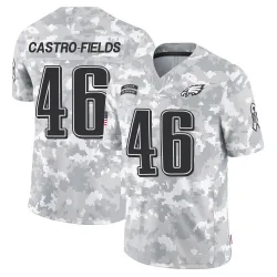 Men's Tariq Castro-Fields Philadelphia Eagles No.46 Limited 2024 Salute to Service Jersey - Arctic Camo