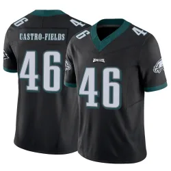 Men's Tariq Castro-Fields Philadelphia Eagles No.46 Limited Vapor F.U.S.E. Jersey - Black