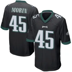 Men's Taylor Morin Philadelphia Eagles No.45 Game Alternate Jersey - Black