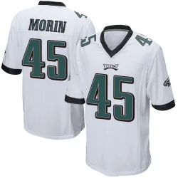 Men's Taylor Morin Philadelphia Eagles No.45 Game Jersey - White