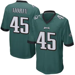 Men's Taylor Morin Philadelphia Eagles No.45 Game Team Color Jersey - Green