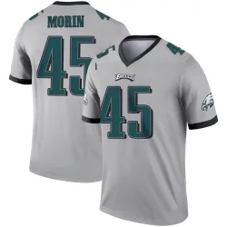 Men's Taylor Morin Philadelphia Eagles No.45 Legend Silver Inverted Jersey