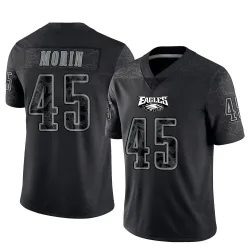 Men's Taylor Morin Philadelphia Eagles No.45 Limited Reflective Jersey - Black