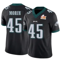 Men's Taylor Morin Philadelphia Eagles No.45 Limited Vapor F.U.S.E. Super Bowl LIX Jersey - Black