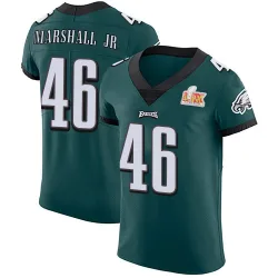 Men's Terrace Marshall Jr. Philadelphia Eagles No.46 Elite Midnight Team Color Vapor Untouchable Super Bowl LIX Jersey - Green