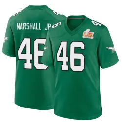Men's Terrace Marshall Jr. Philadelphia Eagles No.46 Game Kelly Alternate Super Bowl LIX Jersey - Green