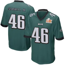 Men's Terrace Marshall Jr. Philadelphia Eagles No.46 Game Team Color Super Bowl LIX Jersey - Green