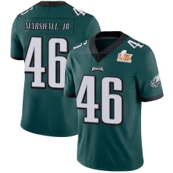 Men's Terrace Marshall Jr. Philadelphia Eagles No.46 Limited Midnight Team Color Vapor Untouchable Super Bowl LIX Jersey - Green