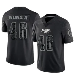 Men's Terrace Marshall Jr. Philadelphia Eagles No.46 Limited Reflective Jersey - Black