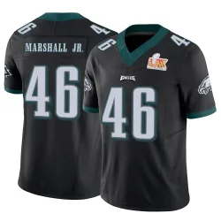 Men's Terrace Marshall Jr. Philadelphia Eagles No.46 Limited Vapor F.U.S.E. Super Bowl LIX Jersey - Black